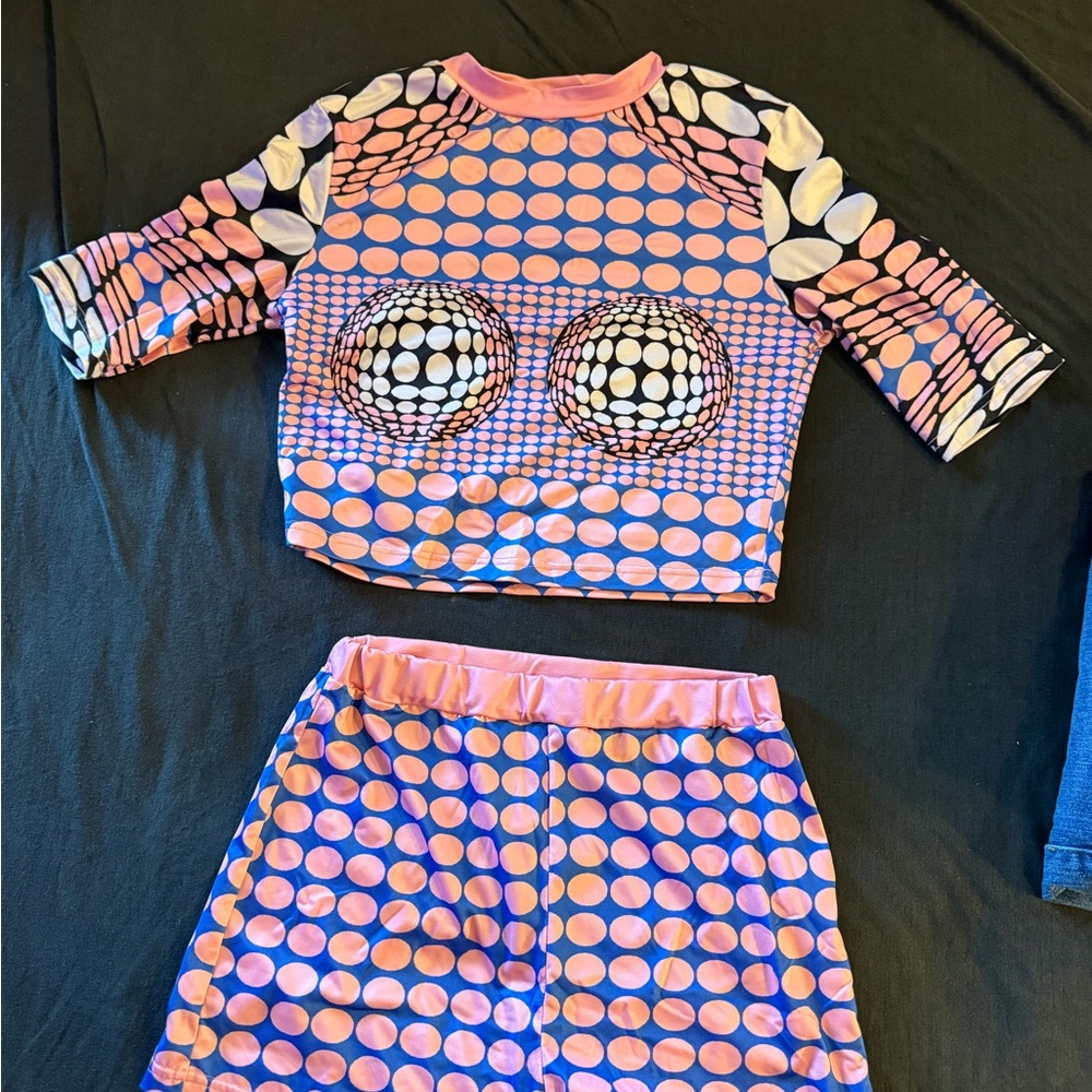 Colorful Geometric Two-Piece Set